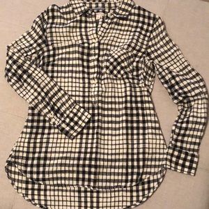 Off white and black plaid shirt